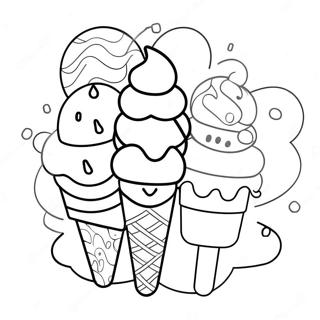 Pagina De Colorat Gelaterie Colorata 130254-63267