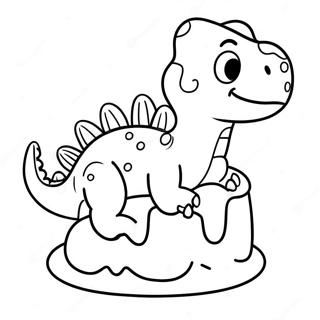 Pagini De Colorat Cu Tortul Dinozaur Desene De Colorat