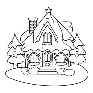 Pagini De Colorat Cu Casa De Craciun Fermecatoare 130433-63407