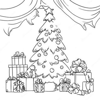 Pagini De Colorat Cu Un Brad De Craciun Vintage 13043-2864