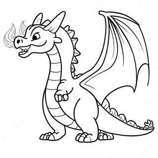 Pagini De Colorat Cu Dragonul Care Sufla Foc In Orasul Dragonilor 130455 63415