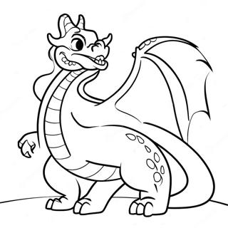 Pagini De Colorat Cu Dragonul Care Sufla Foc In Orasul Dragonilor 130455 63416