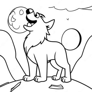 Desen De Colorat Cu Balto Urland La Luna 130559-63498
