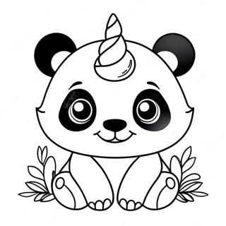 Pagina De Colorat Cu Panda Unicorn 130789-63671