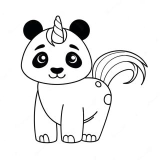 Pagina De Colorat Cu Panda Unicorn 130789-63672