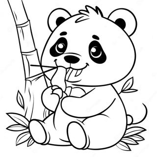 Panda Unicorn Adorabil Mancand Bambus Pagina De Colorat 130793-63686