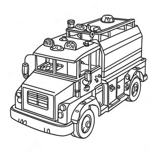 Pagini De Colorat Cu Camioane De Pompieri Lego Cool 131130-63944