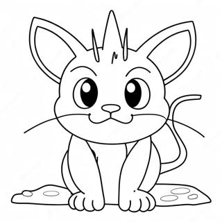 Pagina De Colorat Cu Pokemon Meowth 131203-63988