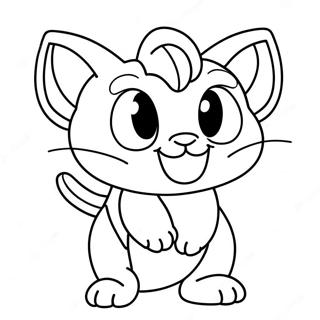 Meowth Dragut Cu Ochi Mari Pagina De Colorat 131204-63989