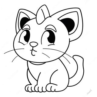 Meowth Dragut Cu Ochi Mari Pagina De Colorat 131204-63990