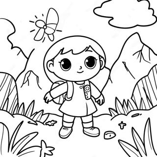 Desen De Colorat Cu Sora Mai Mare Explorand Natura 131307 64075