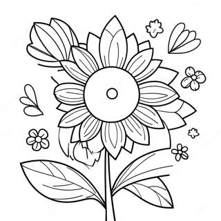 Pagina De Colorat Cu Floare Salbatica Frumoasa 131412-64161