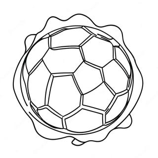 Pagini De Colorat Cu O Minge De Fotbal In Aer 13148 2878