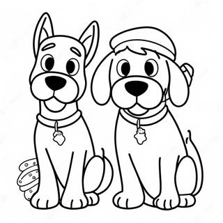 Pagini De Colorat Cu Shaggy Si Scooby Cu Bunatati De Craciun 131513-64235