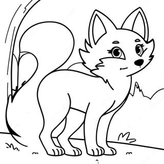 Pagina De Colorat Cu Vulpe Anime Majestica 132105 64699