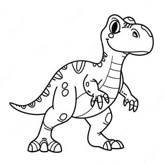 Pagina De Colorat Cu Dinozaur T Rex Colorat 132179-64750