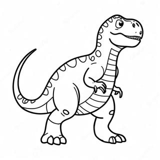 Pagina De Colorat Cu Dinozaur T Rex Colorat 132179-64752