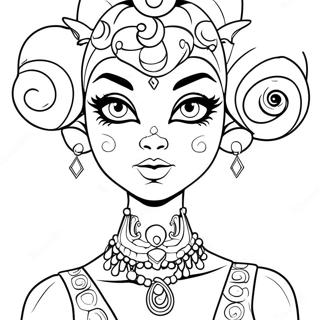 Pagini De Colorat Cu Ballora Cu Ochi Stralucitori 132411-64936