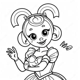 Pagini De Colorat Cu Ballora Intr O Pozitie De Rotire 132412-64937