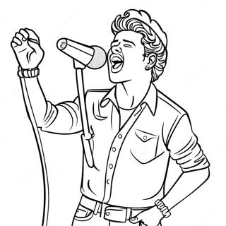 Pagini De Colorat Cu Bruno Mars Cantand Pe Scena 132693 65152