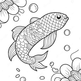 Pagini De Colorat Cu Pesti Koi Eleganti Si Bule 132774-65224
