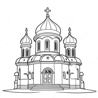 Pagini De Colorat Cu Biserica Ortodoxa Frumoasa 132822-65251
