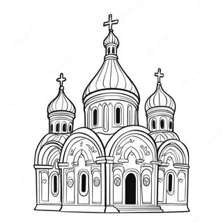Pagini De Colorat Cu Biserica Ortodoxa Frumoasa 132822-65252
