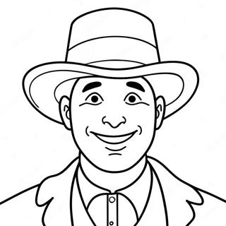 Pagini De Colorat Cu Pelerin Fericit Cu Palarie 132848 65270