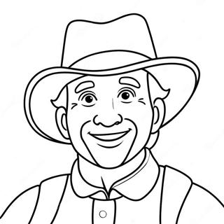 Pagini De Colorat Cu Pelerin Fericit Cu Palarie 132848 65271