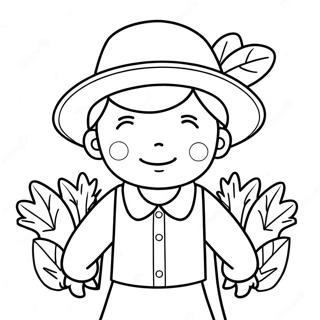 Pagini De Colorat Cu Baiatul Pelerin Dragut 132850-65279