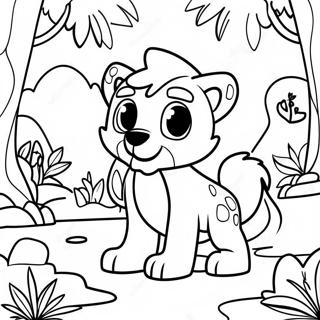 Pagini De Colorat Cu Scena Din Jungla Animal Jam 132902-65324