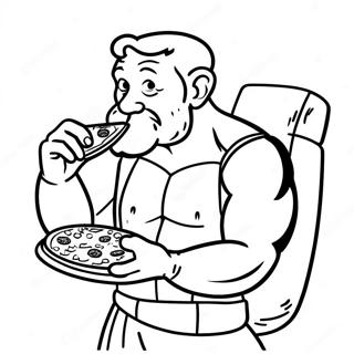 Pagini De Colorat Cu Michelangelo Mancand Pizza 133186-65539