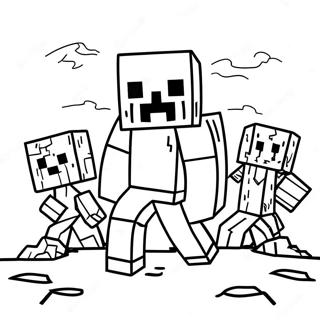 Minecraft Zombie Desene De Colorat