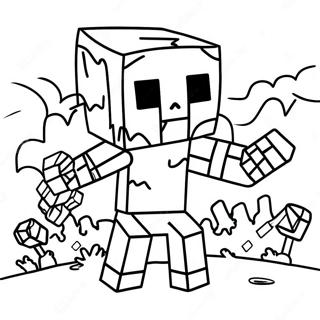 Pagini De Colorat Cu Zombie Infricosator Din Minecraft 133261-65569