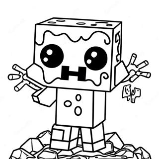 Pagini De Colorat Cu Zombie Dragut Din Minecraft 133262-65589