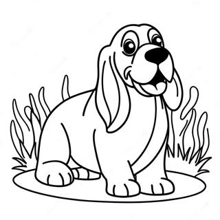 Basset Hound Desene De Colorat