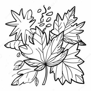 Desen De Colorat Cu Frunze Colorate De Stoner 133468-65758