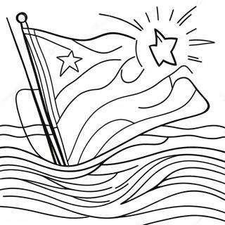 Pagini De Colorat Cu Steagul Cubei Soare Si Valuri 133571-65840
