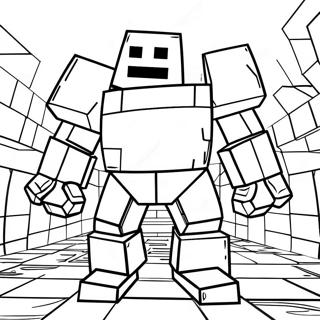 Golem De Fier Minecraft Desene De Colorat