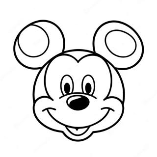 Pagini De Colorat Cu Fata Lui Mickey Mouse Fericit 133620-65865