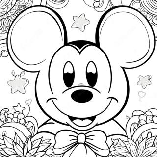 Pagini De Colorat Cu Fata Lui Mickey Mouse Fericit 133620-65866