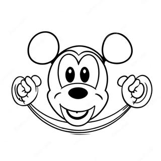 Pagini De Colorat Cu Fața Lui Mickey Mouse Amuzant Desene De Colorat