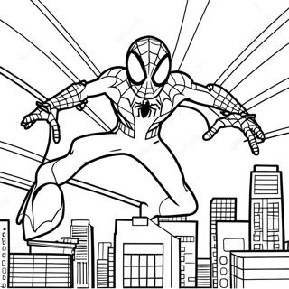 Pagina De Colorat Cu Miles Morales Si Lansatoare De Panze 133856-66057