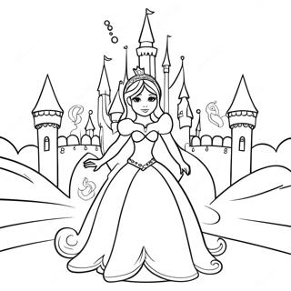 Printesa Zapezii Magica Intr Un Castel Stralucitor Pagina De Colorat 134011-66175