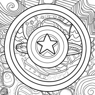 Pagini De Colorat Cu Scutul Lui Captain America 134139-66275