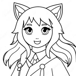 Pagini De Colorat Cu Fata Lup Anime Desene De Colorat