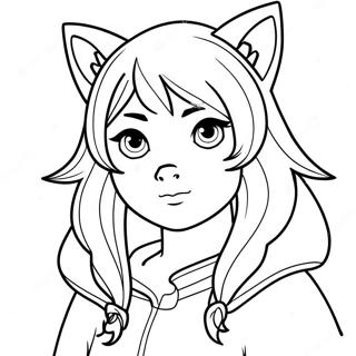 Pagini De Colorat Cu Fata Lup Feroce Anime Desene De Colorat