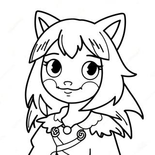 Pagini De Colorat Cu Fata Lup Misterioasa Anime 134241 66357