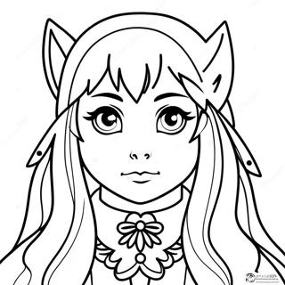 Pagini De Colorat Cu Fata Lup Misterioasa Anime 134241 66359