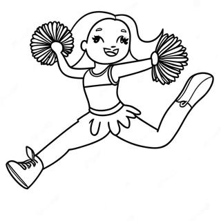 Pagini De Colorat Cu Cheerleader Care Face Acrobatii 134289 66388